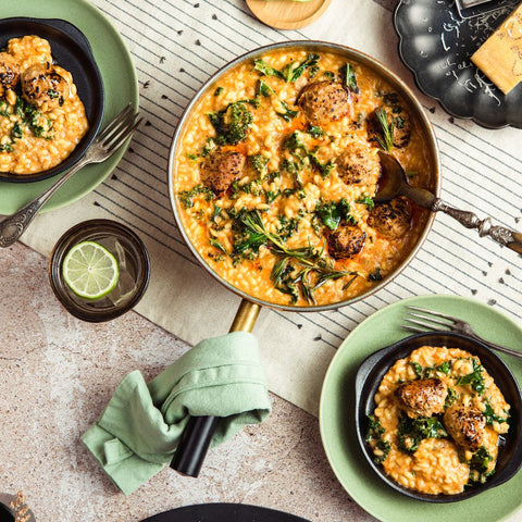 Recette d'orzo sans gluten et boulettes de viande