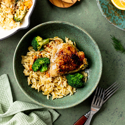 Recette d'orzo sans gluten et poulet méditérranéen