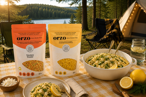 3 recettes faciles avec l'orzo sans gluten : des repas rapides pour le camping, le chalet et les vacances