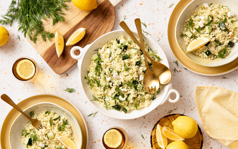 Salade d'Orzo Sans Gluten et de Feta
