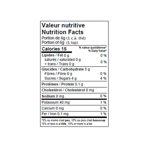 Valeurs nutritives du sucre de dattes degla de Création Delicia