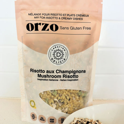 Sac d'orzo sans gluten champignon et risotto